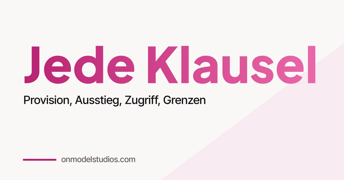 OnlyFans-Agentur-Vertrag: jede Klausel, die du prüfen musst