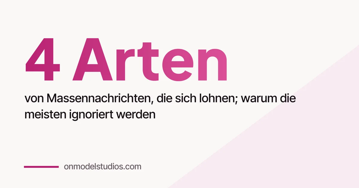 OnlyFans-Massennachrichten: Was du schickst, wann und warum die meisten ignoriert werden