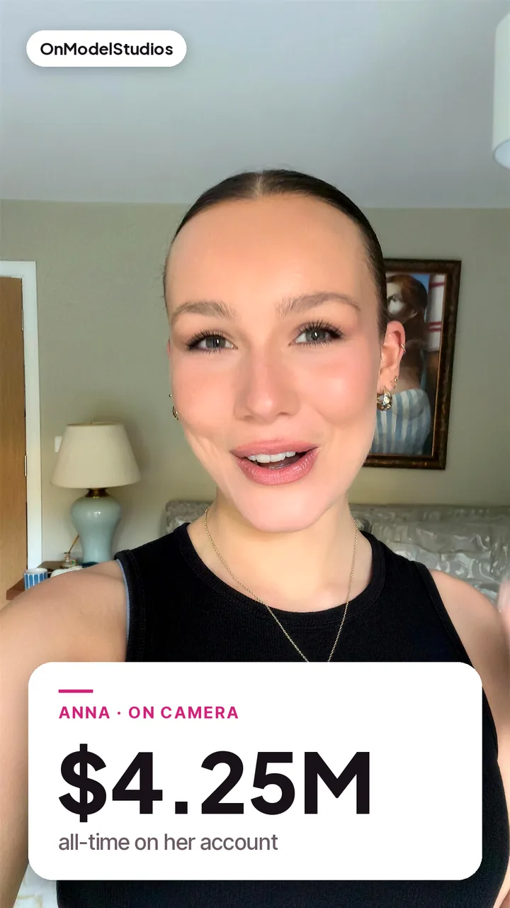 Anna, creator managed by OnModelStudios, video testimonial